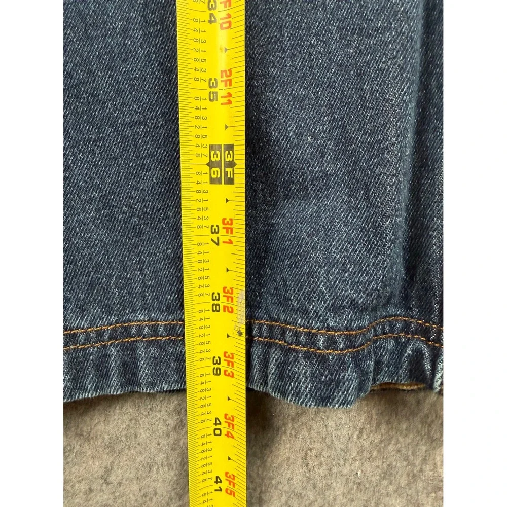 Duluth Trading  Relaxed Fit Flannel Lined Jeans Mens 42x30 Blue Denim Work Pant